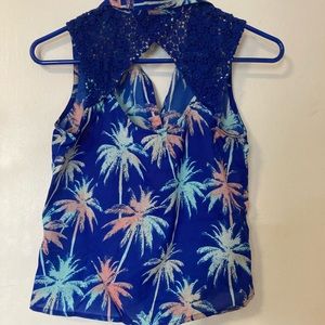 Brand new royal blue with the back out with lace